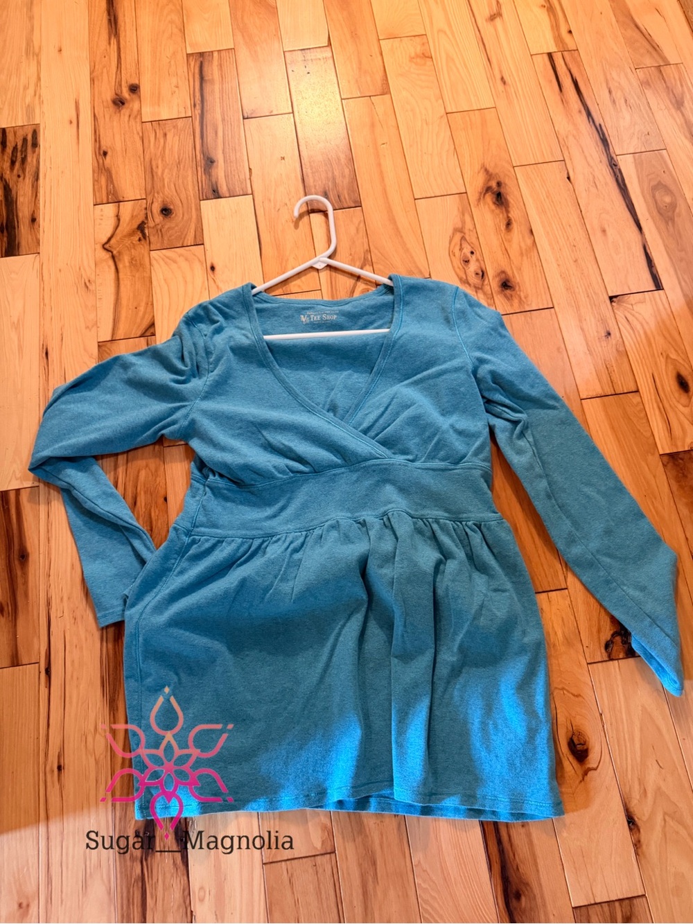 Victoria's Secret Teal Long Sleeve Wrap Tunic